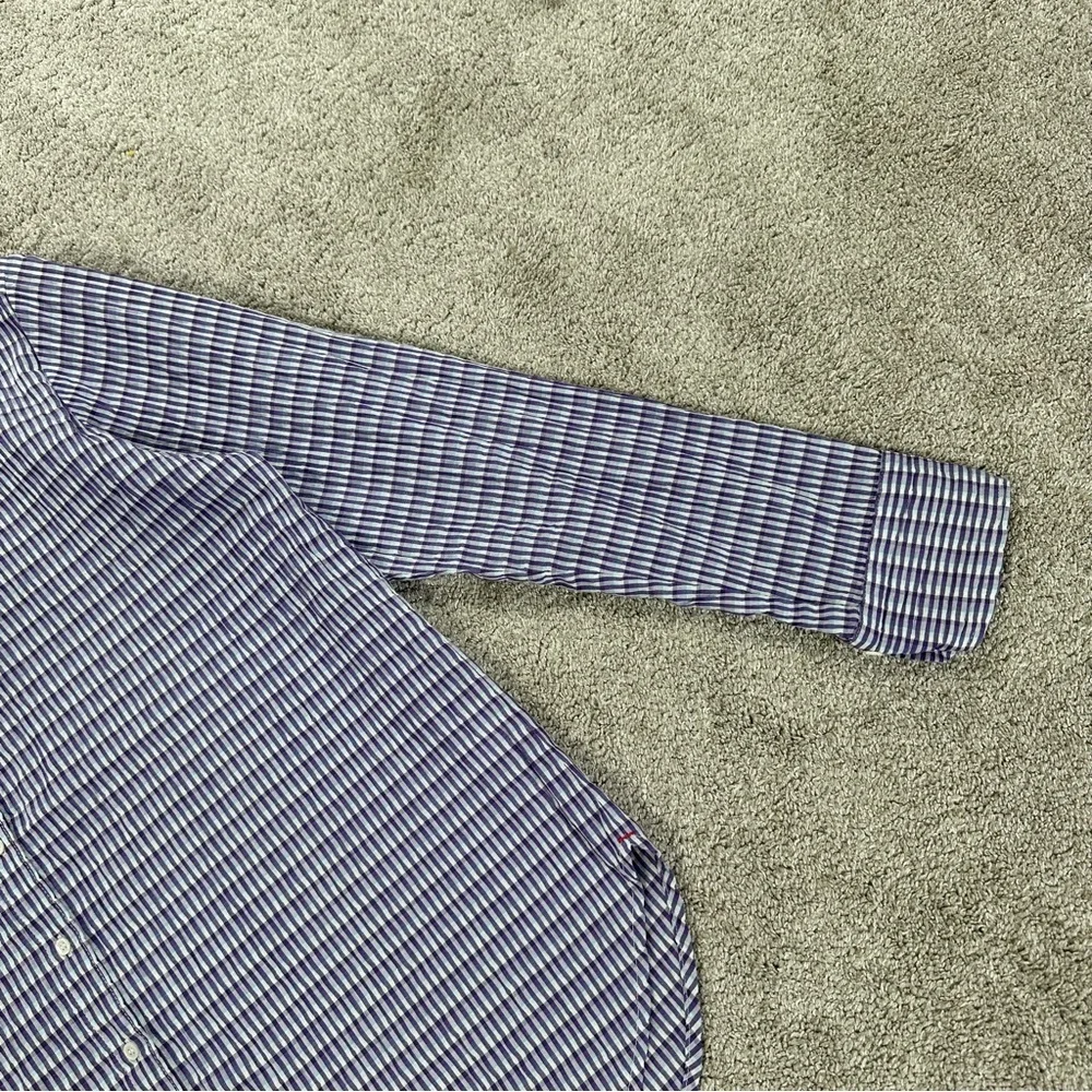 XiRENA Women’s Dawson Crinkled Button Down Shirt Longsleeve in Plaid Purple XS - Picture 7 of 14